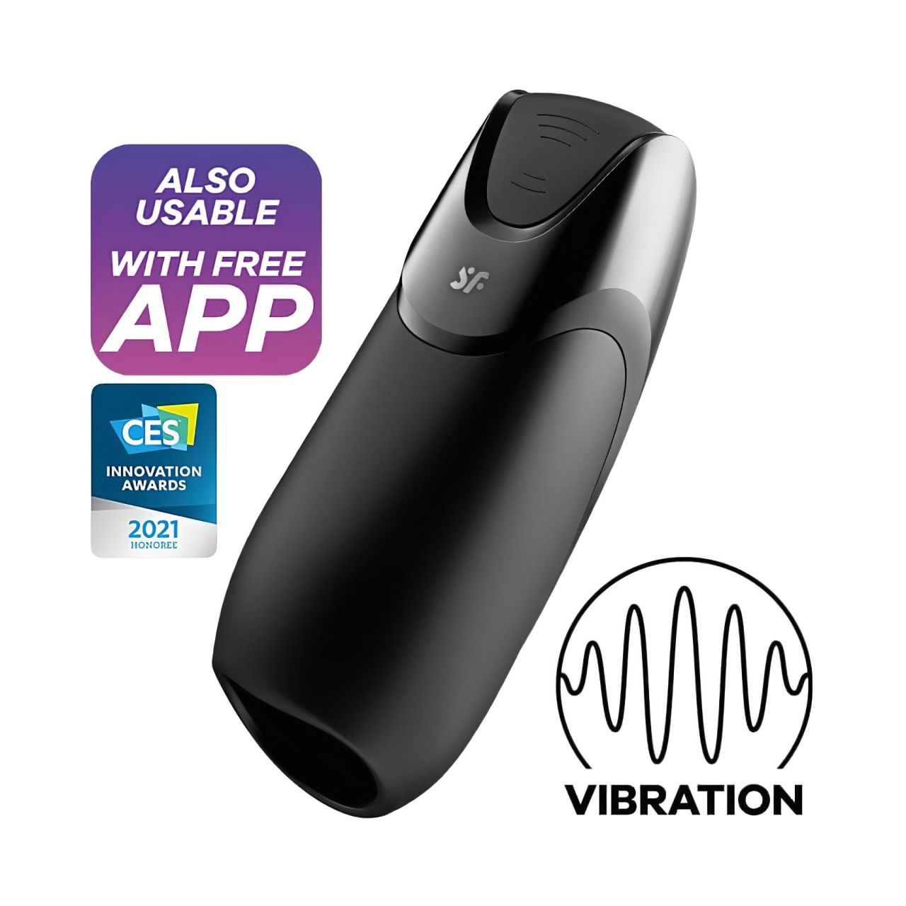 Satisfyer Men - okos maszturbátor (fekete) Satisfyer Men - okos maszturbátor (fekete)