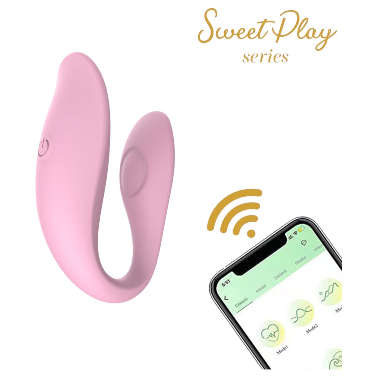 Sweet Play - okos párvibrátor (pink) Sweet Play - okos párvibrátor (pink)