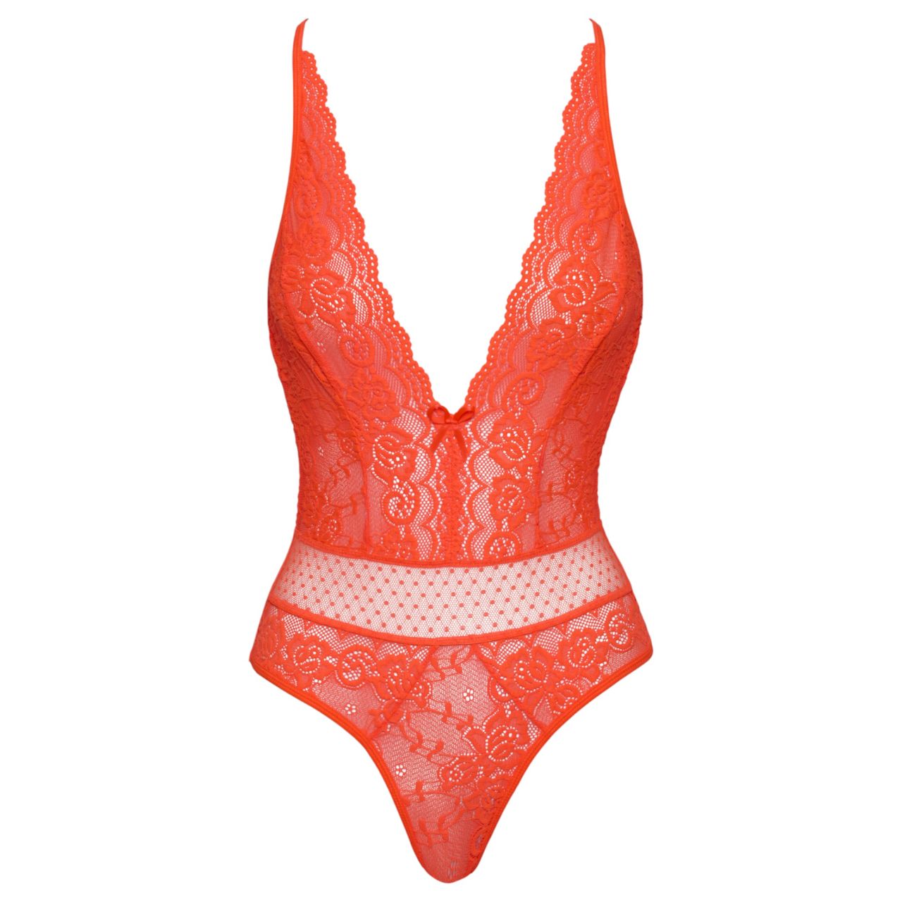 Cottelli - keresztpántos csipke body (piros) Cottelli - keresztpántos csipke body (piros)