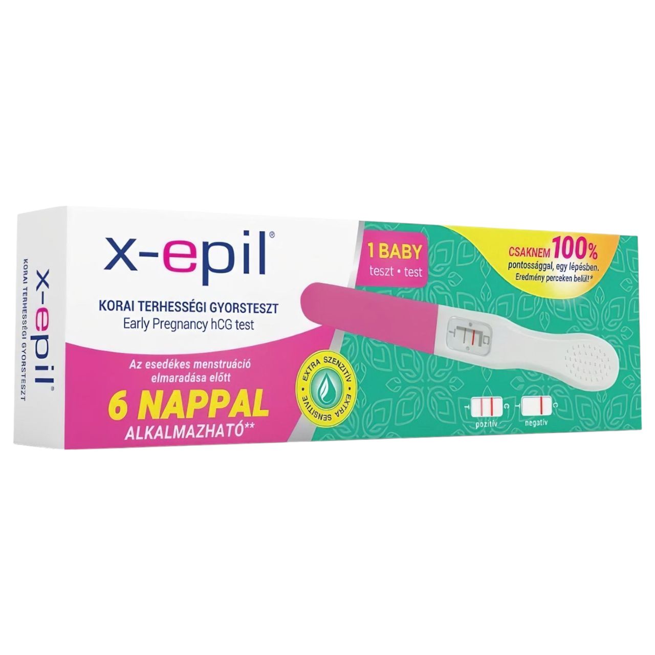 X-Epil korai terhességi gyorsteszt (1db) X-Epil korai terhességi gyorsteszt (1db)