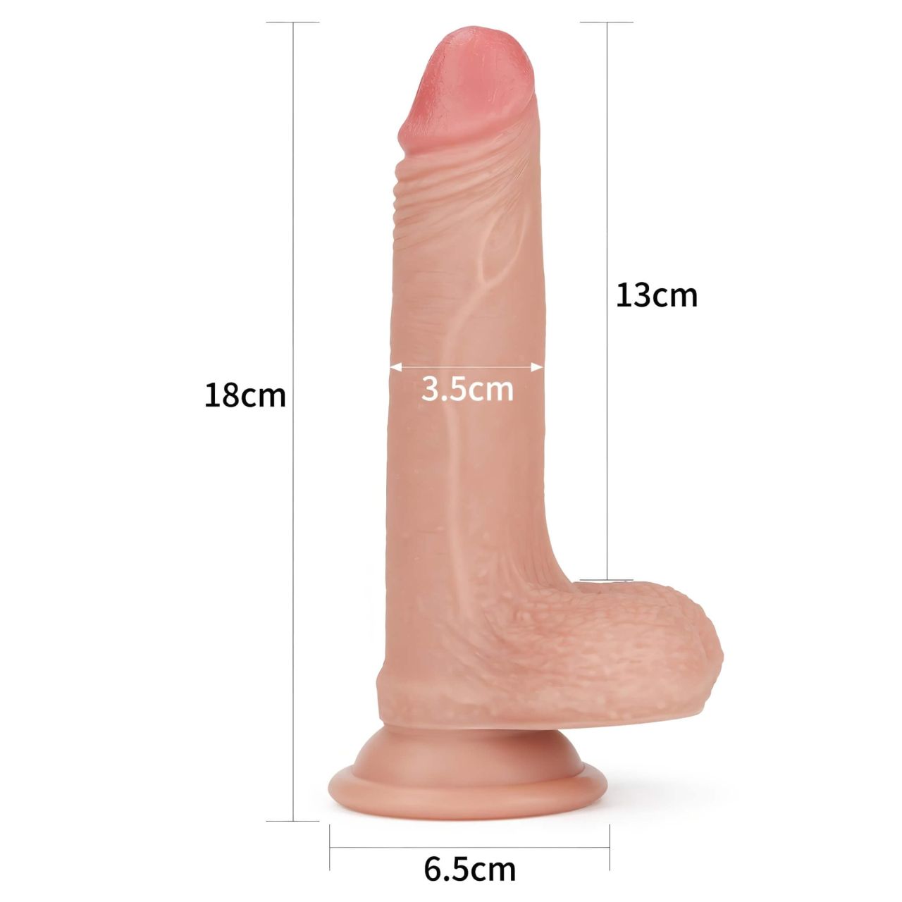 Lovetoy Nature Cock - kétrétegű élethű dildó - 18cm (natúr) Lovetoy Nature Cock - kétrétegű élethű dildó - 18cm (natúr)