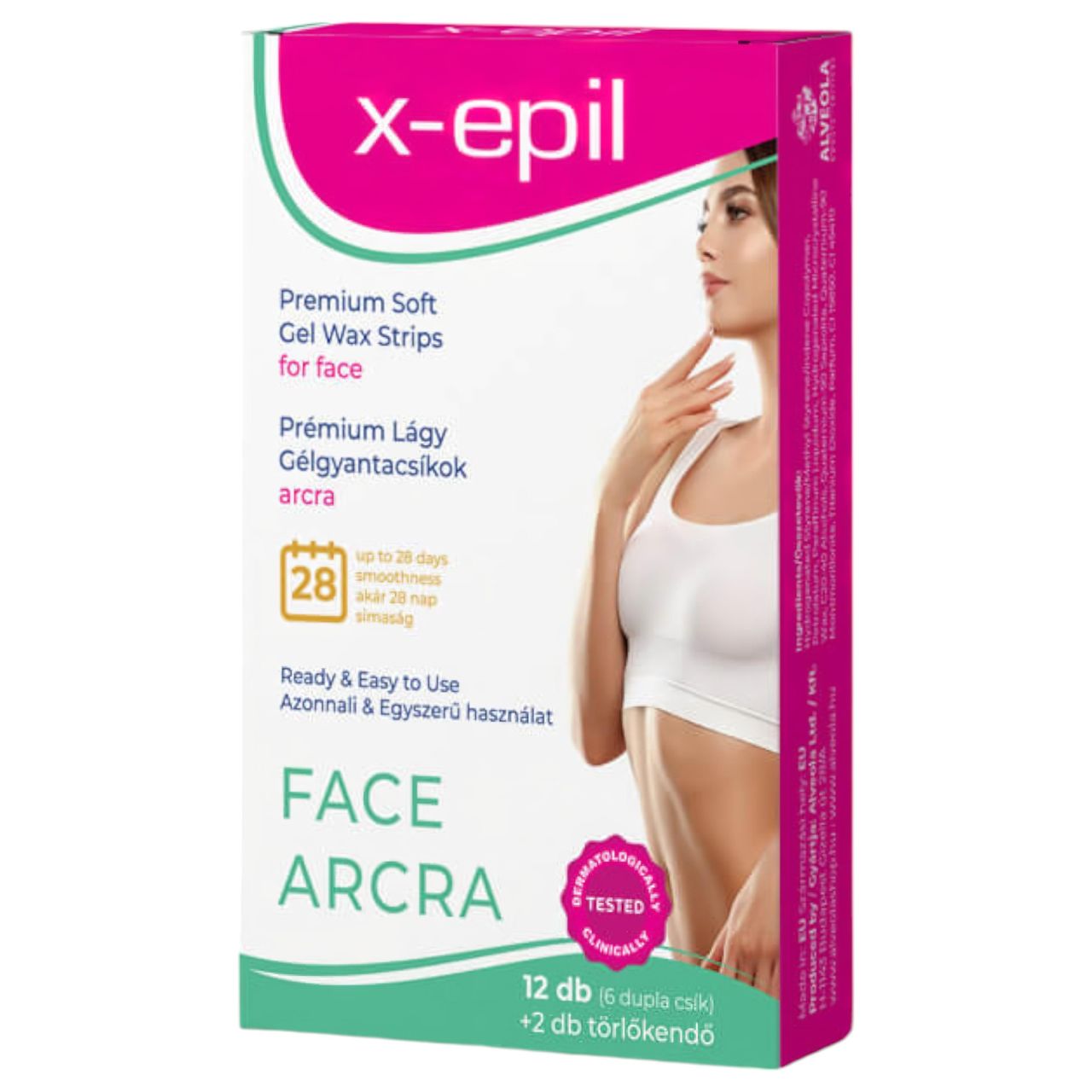 X-Epil - használatra kész prémium gélgyantacsíkok (12db) - arcra X-Epil - használatra kész prémium gélgyantacsíkok (12db) - arcra
