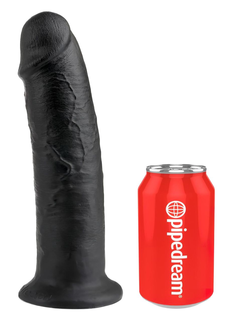 King Cock 10 - tapadókorongos dildó (25cm) - fekete King Cock 10 - tapadókorongos dildó (25cm) - fekete