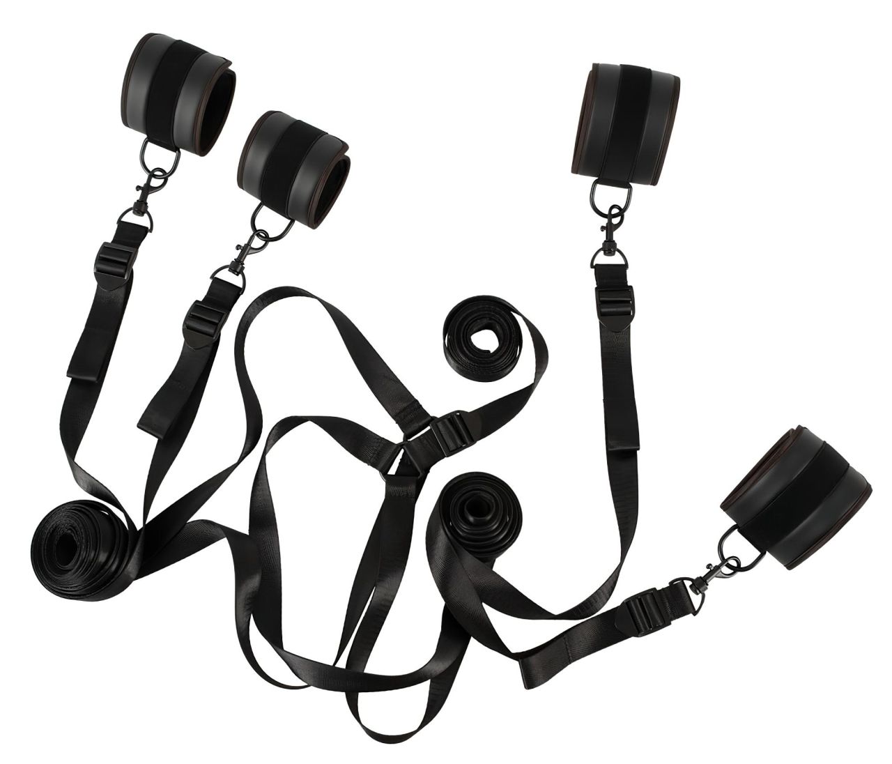 Vegan Fetish - ágyhoz kötöző szett (fekete) Vegan Fetish - ágyhoz kötöző szett (fekete)