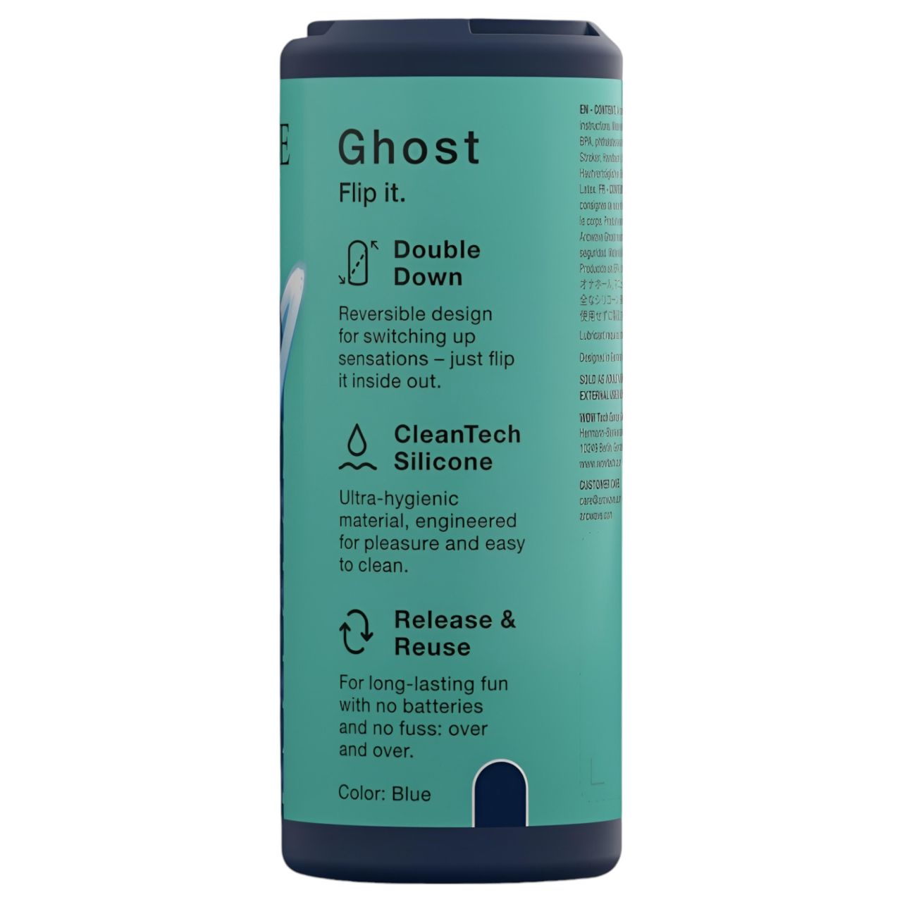 Arcwave Ghost - kifordítható zseb maszturbátor (kék) Arcwave Ghost - kifordítható zseb maszturbátor (kék)