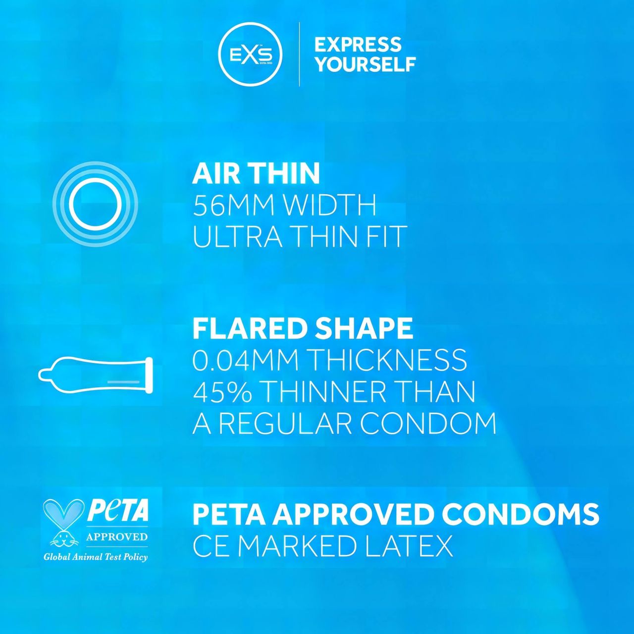 EXS Air Thin - latex óvszer (12db) EXS Air Thin - latex óvszer (12db)