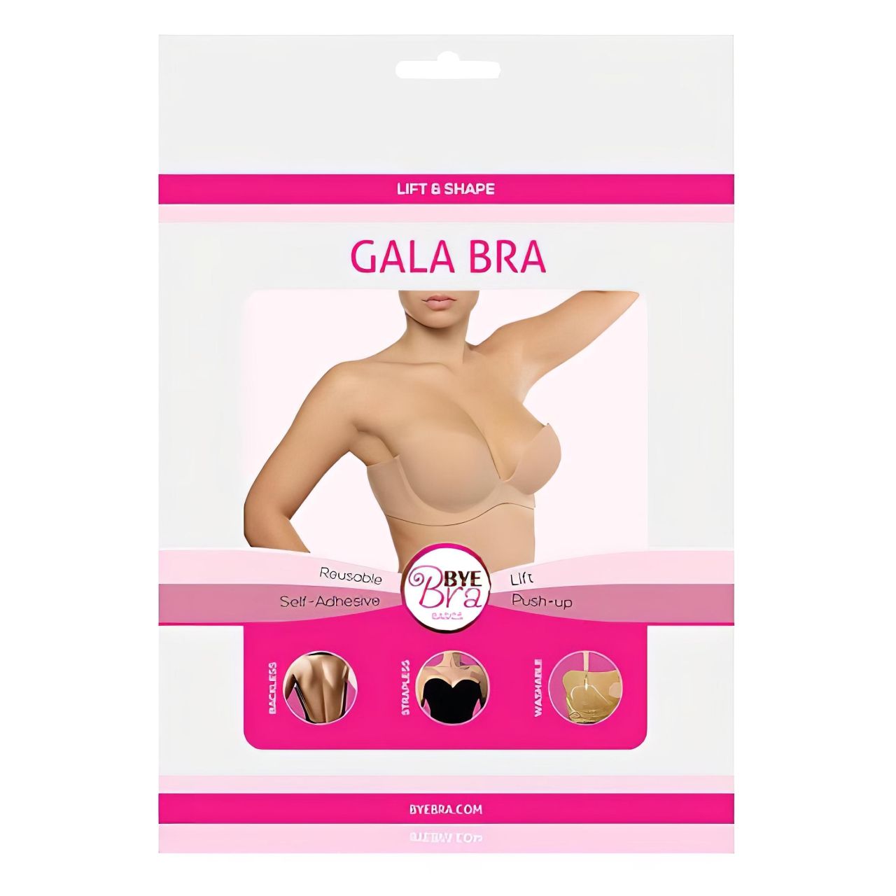 Bye Bra Gala C - rejtett Push-up melltartó (nude) Bye Bra Gala C - rejtett Push-up melltartó (nude)