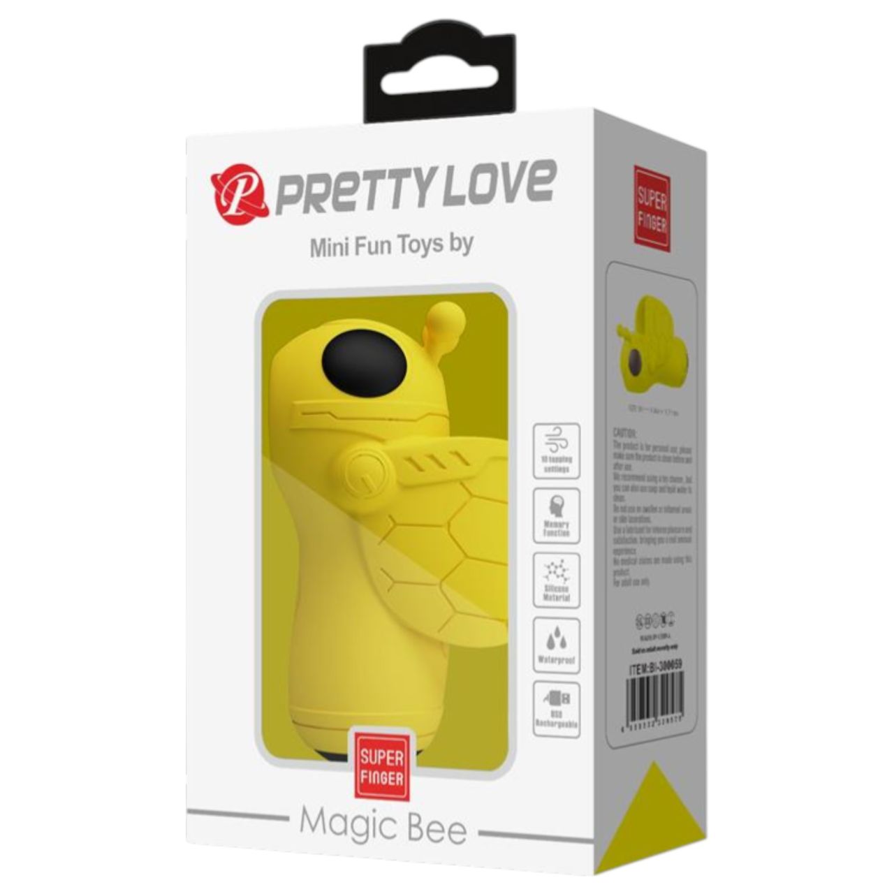 Pretty Love Magic Bee - csiklóizgató ujjvibrátor (sárga) Pretty Love Magic Bee - csiklóizgató ujjvibrátor (sárga)