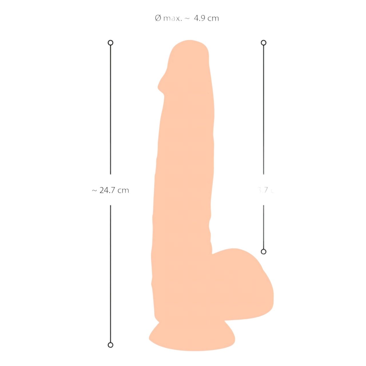 Natute Skin - dildó bőrrel - 25cm (natúr) Natute Skin - dildó bőrrel - 25cm (natúr)