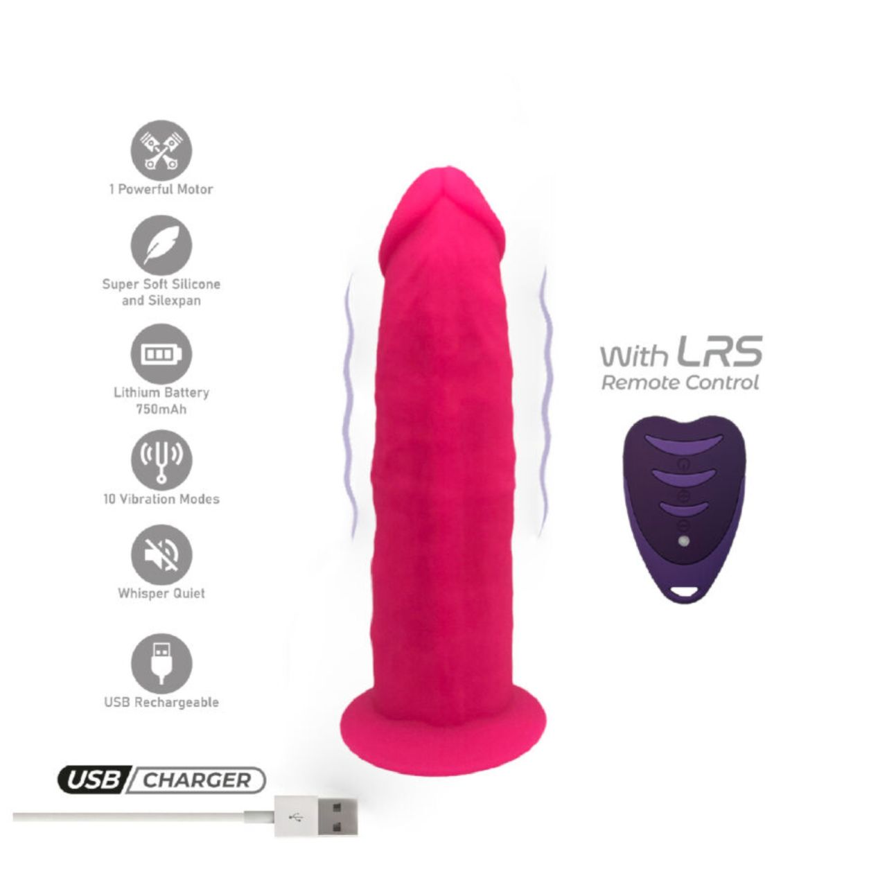 Silexd - tapadókorongos vibrátor távirányítóval (pink) Silexd - tapadókorongos vibrátor távirányítóval (pink)