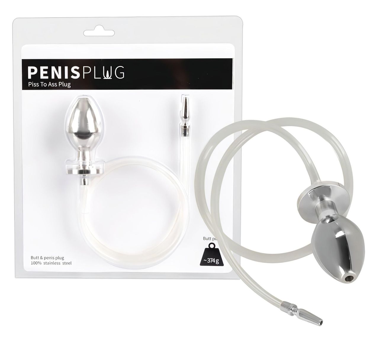Piss to Ass Plug - üreges anál plug húgycső tágítóval