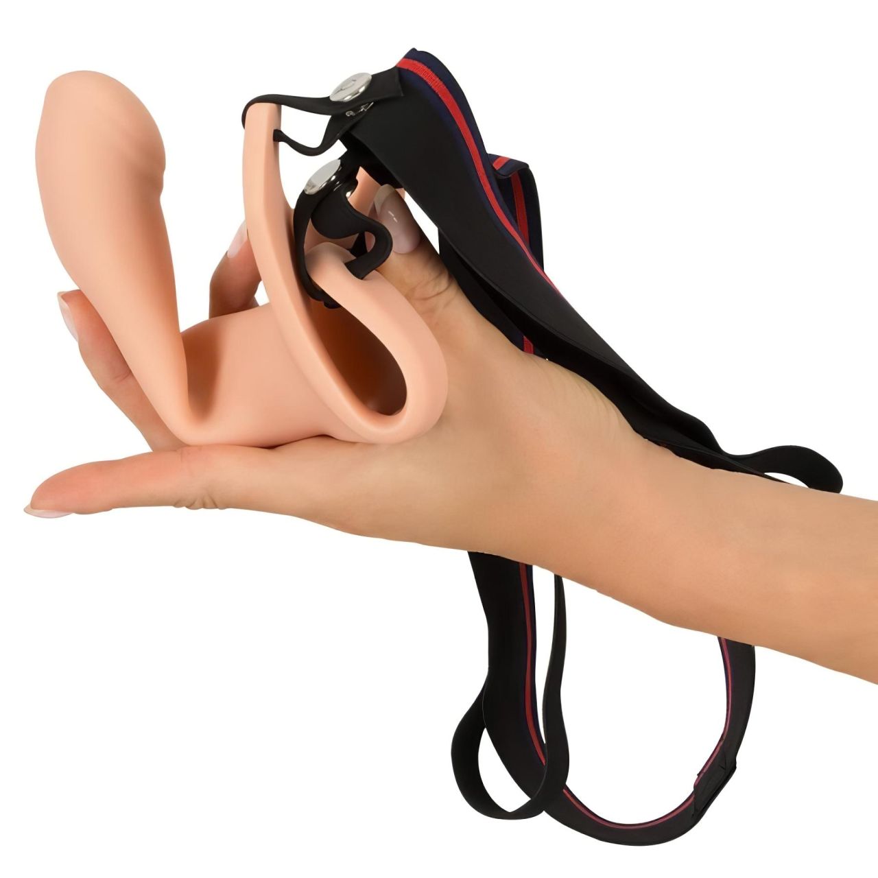 You2Toys - Strap-on - felcsatolható, üreges dildó (nagy) - natúr You2Toys - Strap-on - felcsatolható, üreges dildó (nagy) - natúr