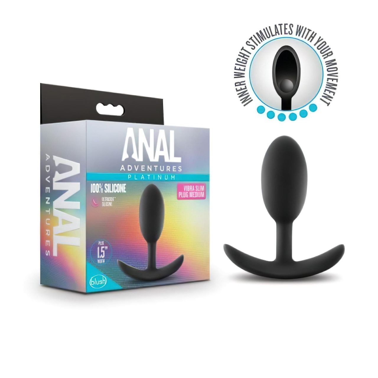 Anal Adventures Platinum M - anál plug - fekete (közepes) Anal Adventures Platinum M - anál plug - fekete (közepes)