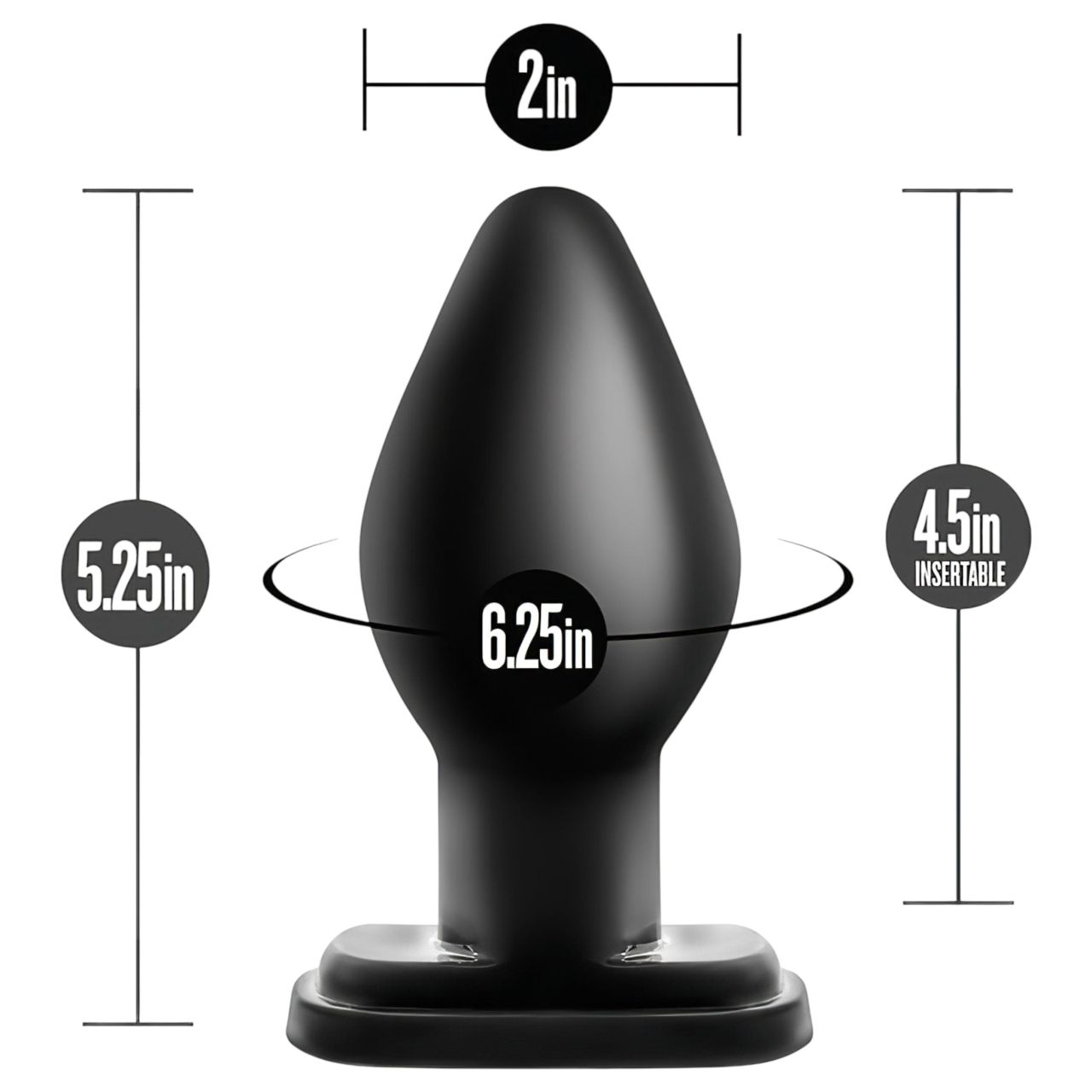 Anal Adventures XL - extra nagy anál plug (fekete)