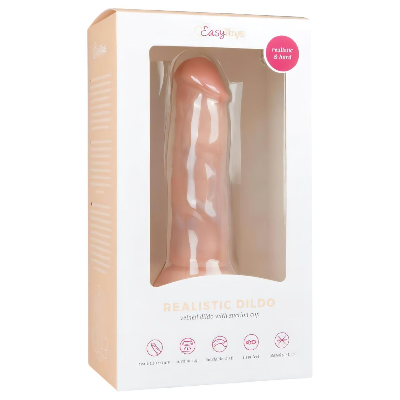 Easytoys - tapadókorongos élethű dildó (15,5cm) - natúr Easytoys - tapadókorongos élethű dildó (15,5cm) - natúr