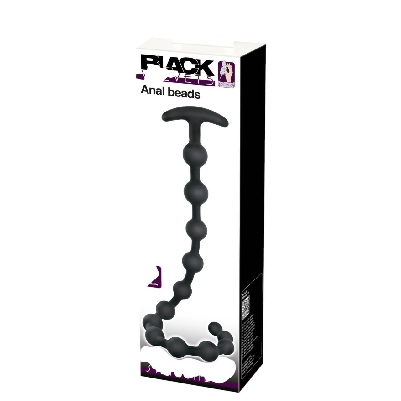 Black Velvets - gyöngyös anál dildó (fekete) Black Velvets - gyöngyös anál dildó (fekete)