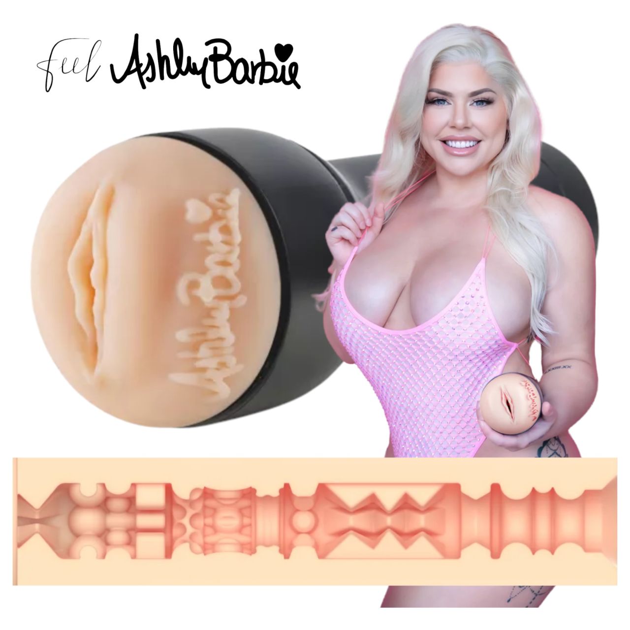 Kiiroo Ashley Barbie - műpunci maszturbátor (natúr)