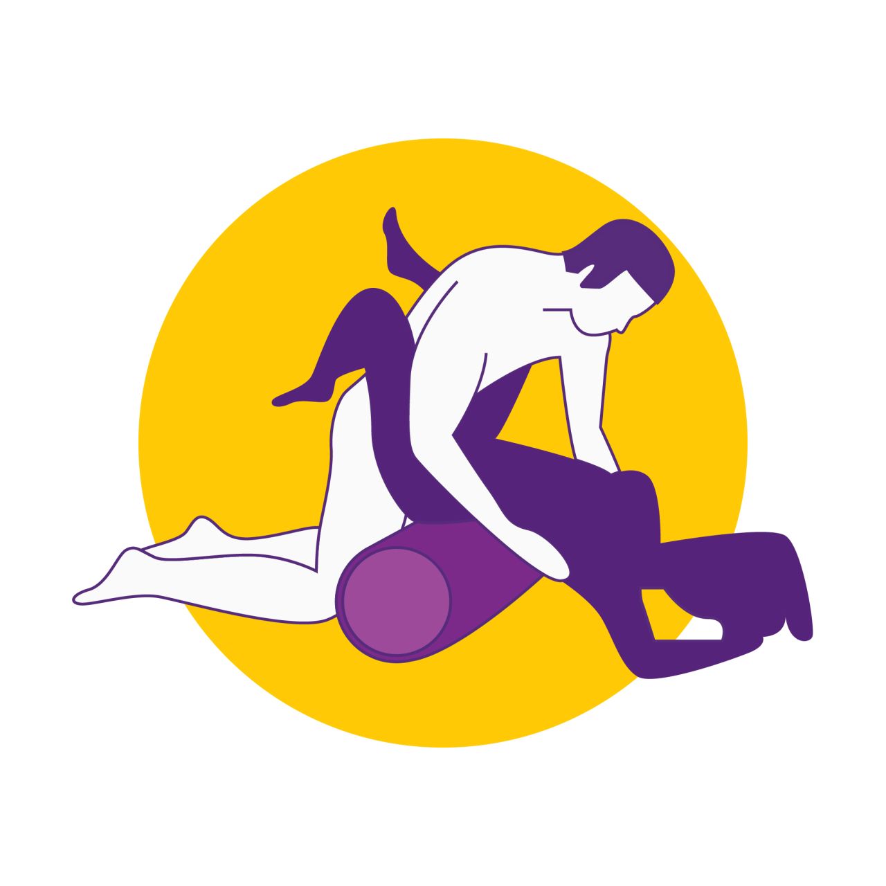 Desirel Magic Pillow - felfújható szexpárna - hengeres (lila)