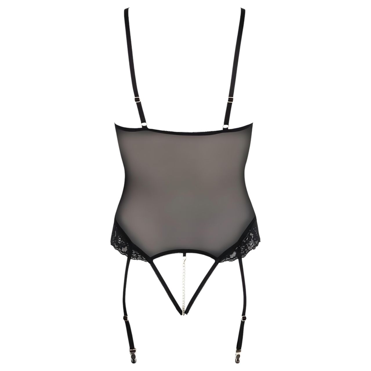 Cottelli Bondage - fém gyűrűs body és kar bilincs (fekete) Cottelli Bondage - fém gyűrűs body és kar bilincs (fekete)