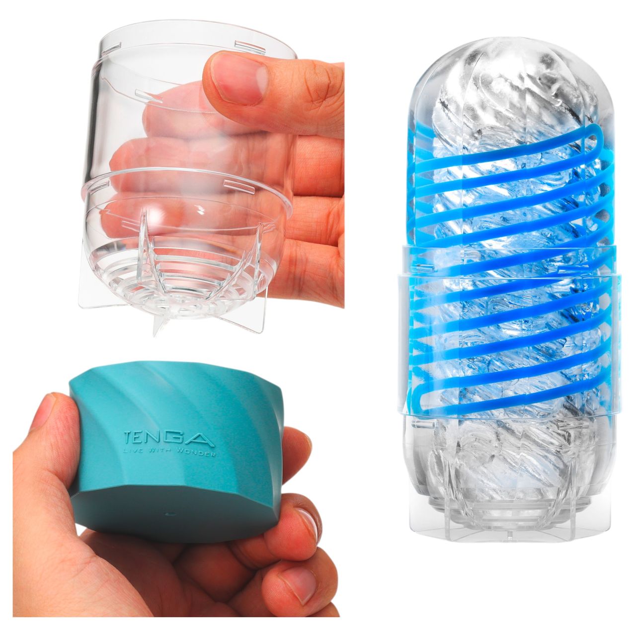 TENGA Spinner DX - maszturbátor (átlátszó)