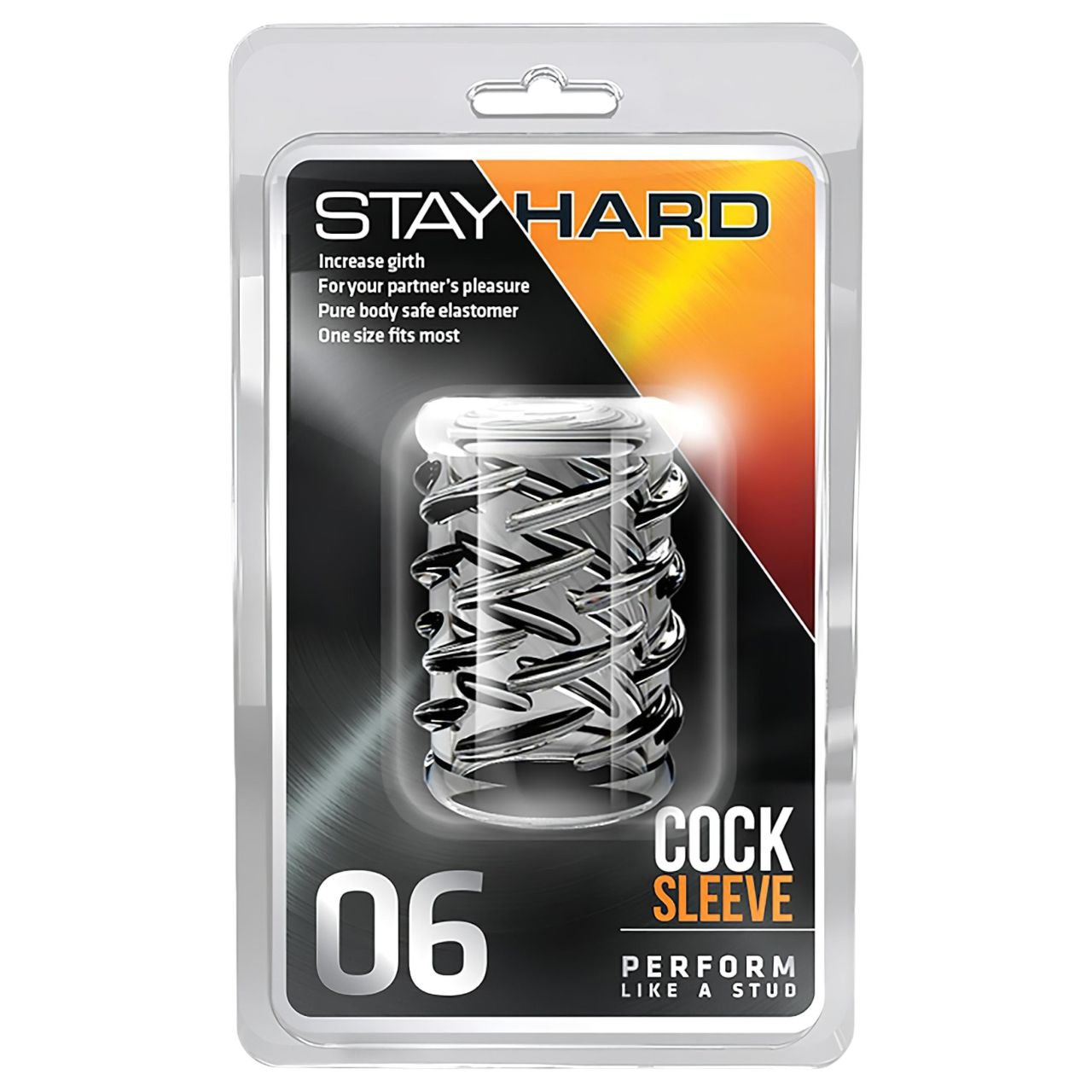 Stay Hard - mintás péniszmandzsetta (áttetsző)