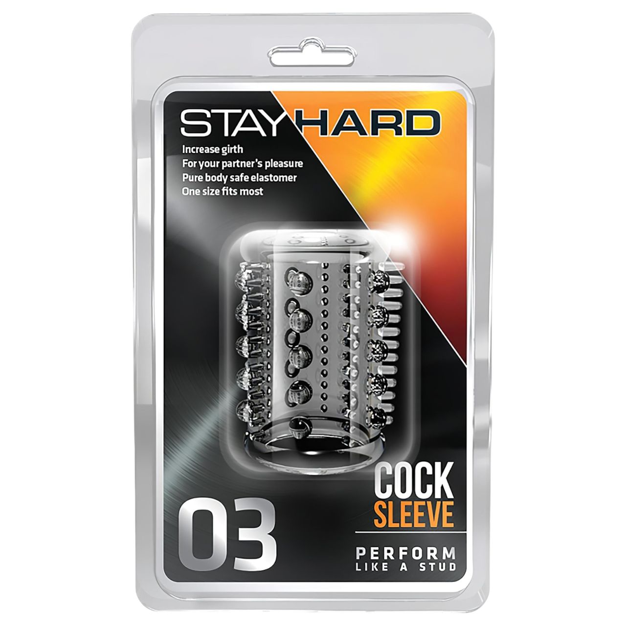 Stay Hard - apró tüskés péniszmandzsetta (áttetsző)