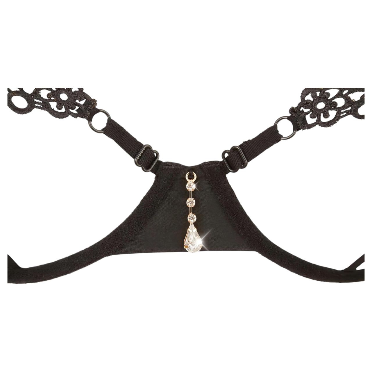 Cottelli - csillogó hímzett melltartó szett (fekete) Cottelli - csillogó hímzett melltartó szett (fekete)