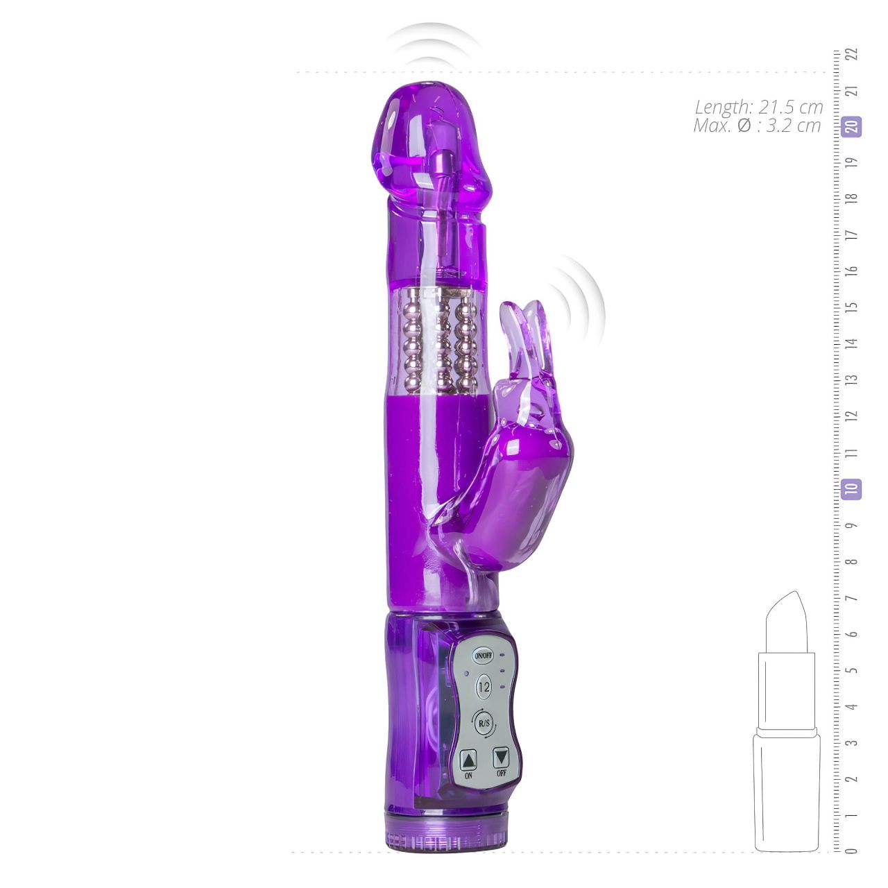 Easytoys Rabbit - forgó gyöngyös, csiklókaros vibrátor (lila) Easytoys Rabbit - forgó gyöngyös, csiklókaros vibrátor (lila)