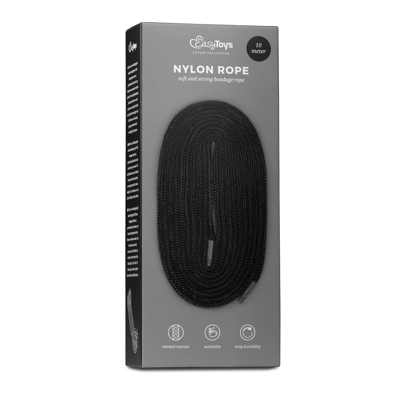 Easytoys Rope - bondage kötél (10m) - fekete Easytoys Rope - bondage kötél (10m) - fekete