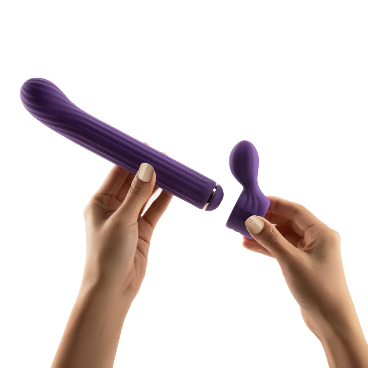Magic Stick - vibrátor cseréléhető feltétekkel (lila) Magic Stick - vibrátor cseréléhető feltétekkel (lila)