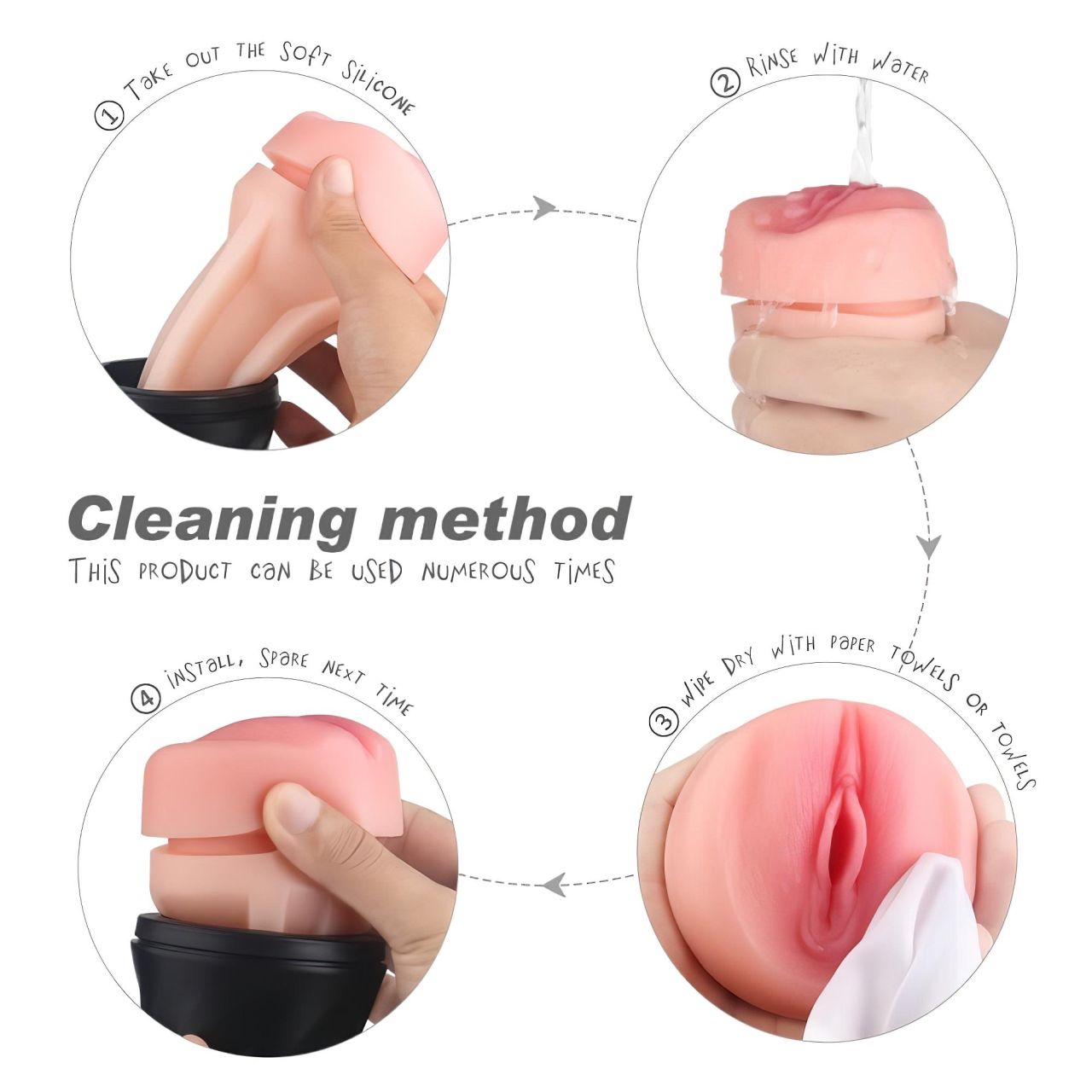 Sex HD Marcus - élethű műpunci tokban (fekete-natúr) Sex HD Marcus - élethű műpunci tokban (fekete-natúr)