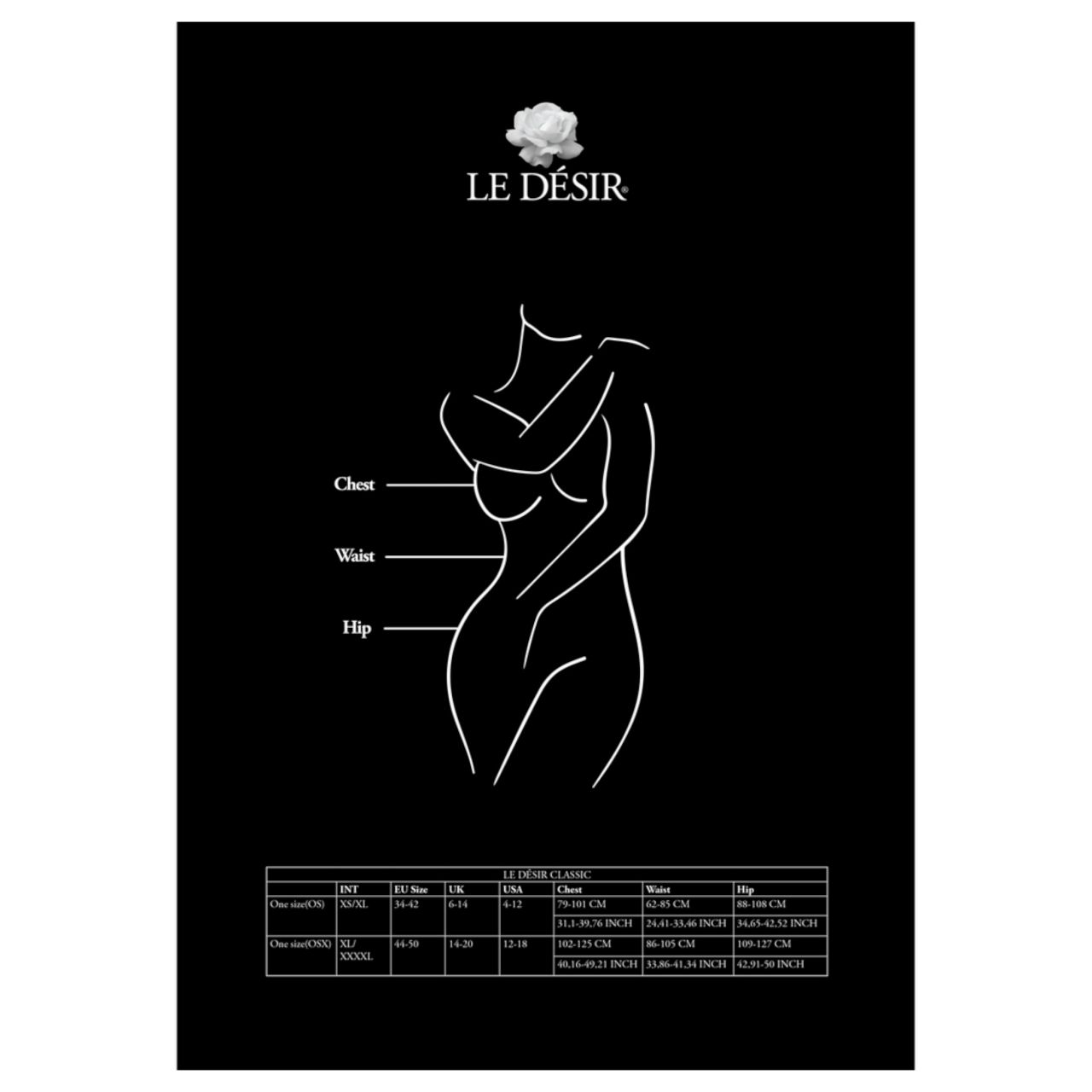 Le Désir Plus Size - nyitott harisnya - fekete (XXL-4XL) Le Désir Plus Size - nyitott harisnya - fekete (XXL-4XL)
