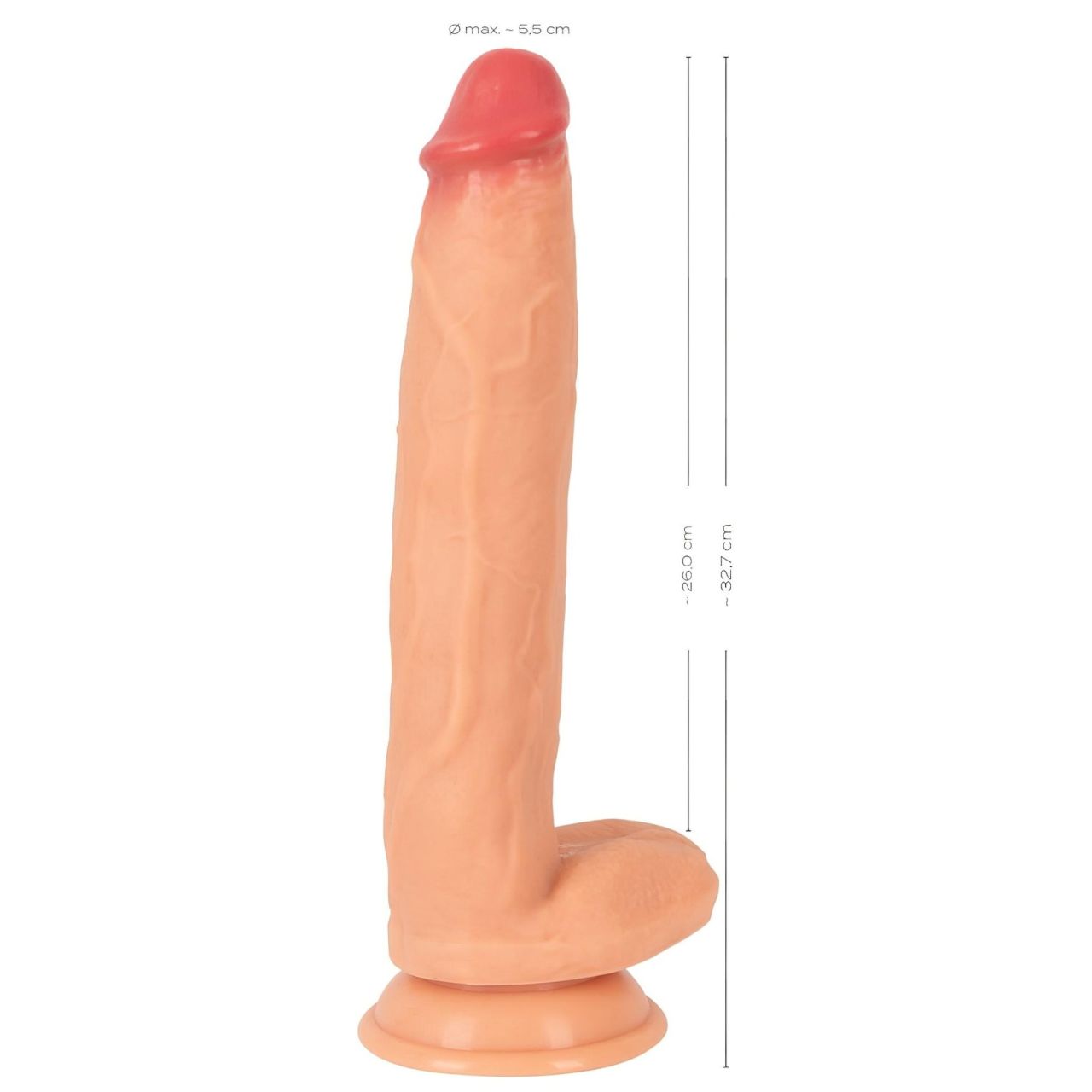 Realistixxx Real Giant - extra nagy, herés dildó (natúr) Realistixxx Real Giant - extra nagy, herés dildó (natúr)