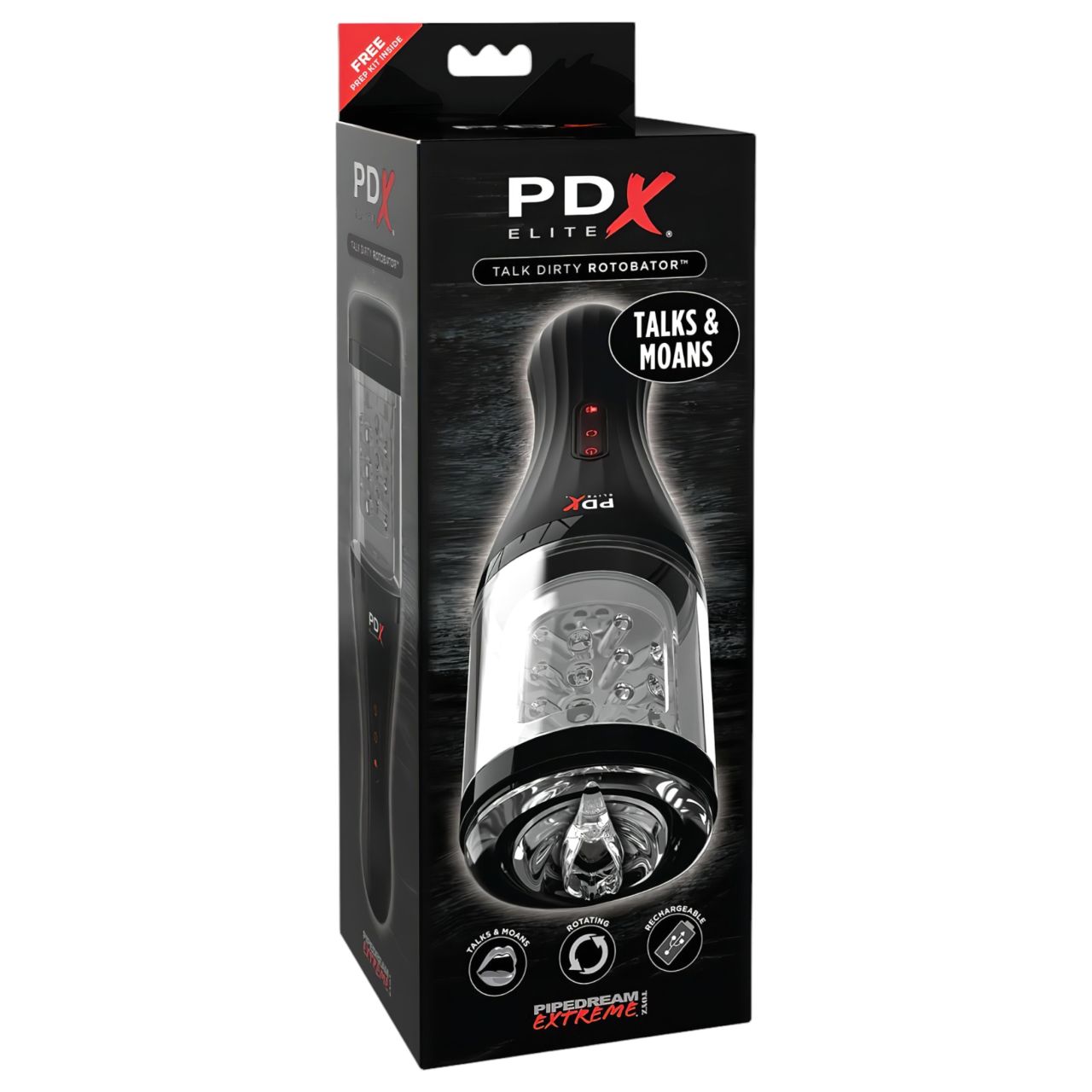 PDX Elite Rotobator - műpunci (átlátszó-fekete) PDX Elite Rotobator - műpunci (átlátszó-fekete)