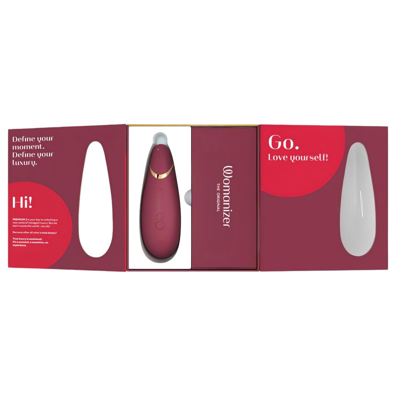 Womanizer Premium 2 - léghullámos csiklóizgató (piros) Womanizer Premium 2 - léghullámos csiklóizgató (piros)