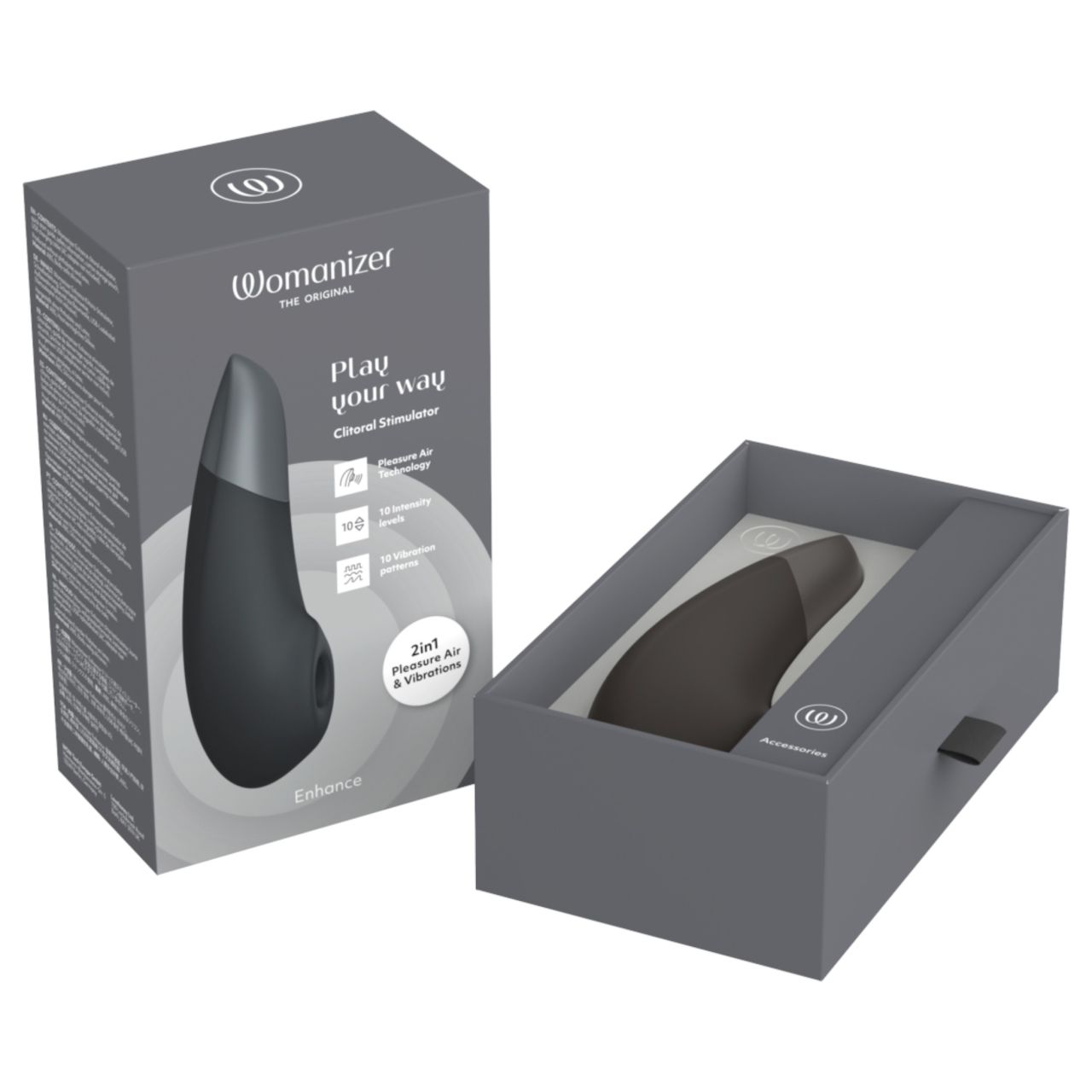 Womanizer Enhance 2in1 csiklószívó + vibrátor (fekete) Womanizer Enhance 2in1 csiklószívó + vibrátor (fekete)