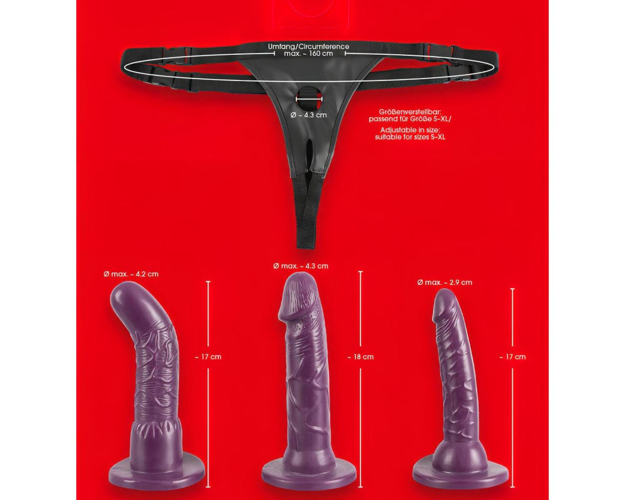 Bad Kitty - Felcsatolható dildó szett Bad Kitty - Felcsatolható dildó szett