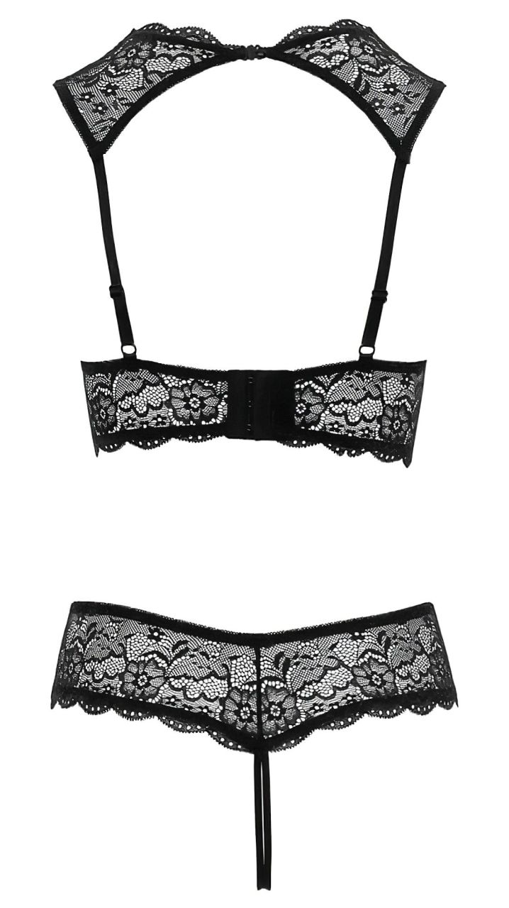 Cottelli - nyitott melltartó szett (fekete) Cottelli - nyitott melltartó szett (fekete)