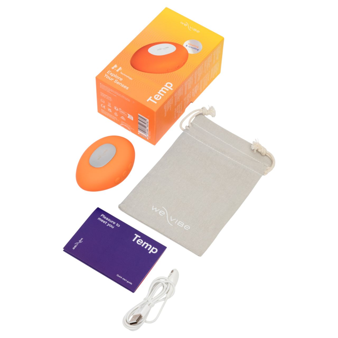 / We-Vibe Temp - hűtő-melegítő csiklóizgató vibrátor (narancs)