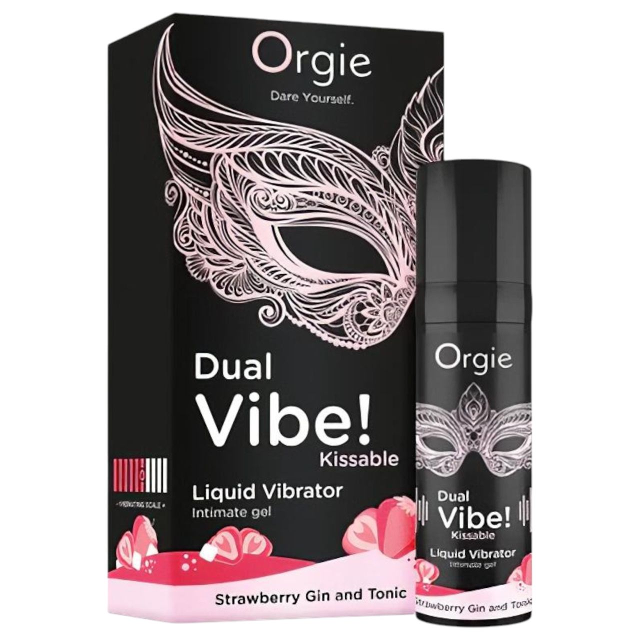 Orgie Dual Vibe - unisex folyékony vibrátor - Eper - Gin Tonic (15ml)