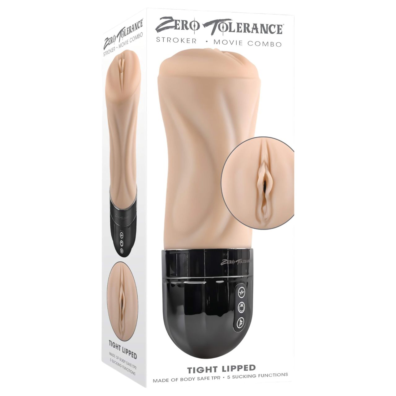 Zero Tolerance Tight Lipped - szívó-rezgő műpunci (natúr) Zero Tolerance Tight Lipped - szívó-rezgő műpunci (natúr)