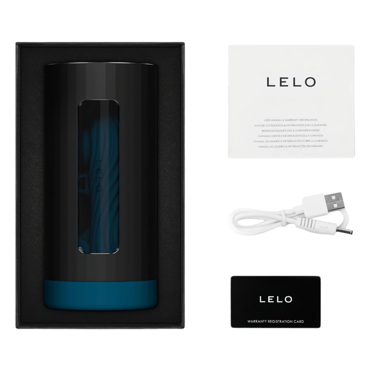 LELO F1s V3 XL - interaktív maszturbátor (fekete-kék) LELO F1s V3 XL - interaktív maszturbátor (fekete-kék)