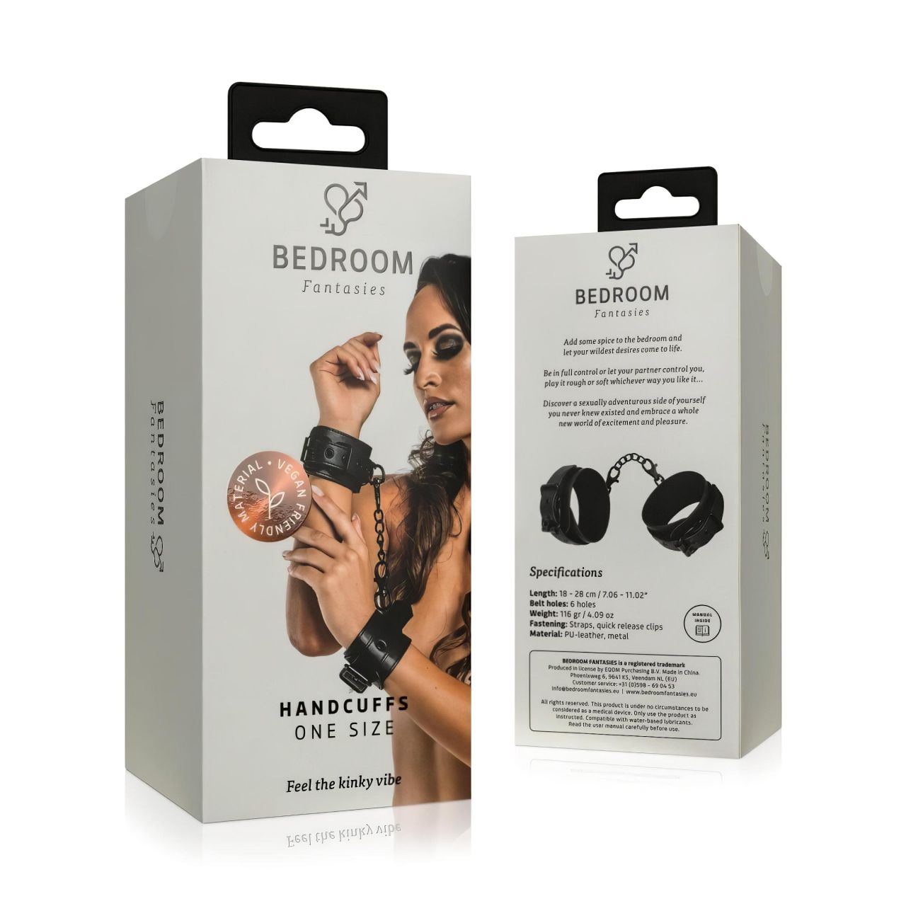 Bedroom Fantasies - csukló bilincs lánccal (fekete) Bedroom Fantasies - csukló bilincs lánccal (fekete)