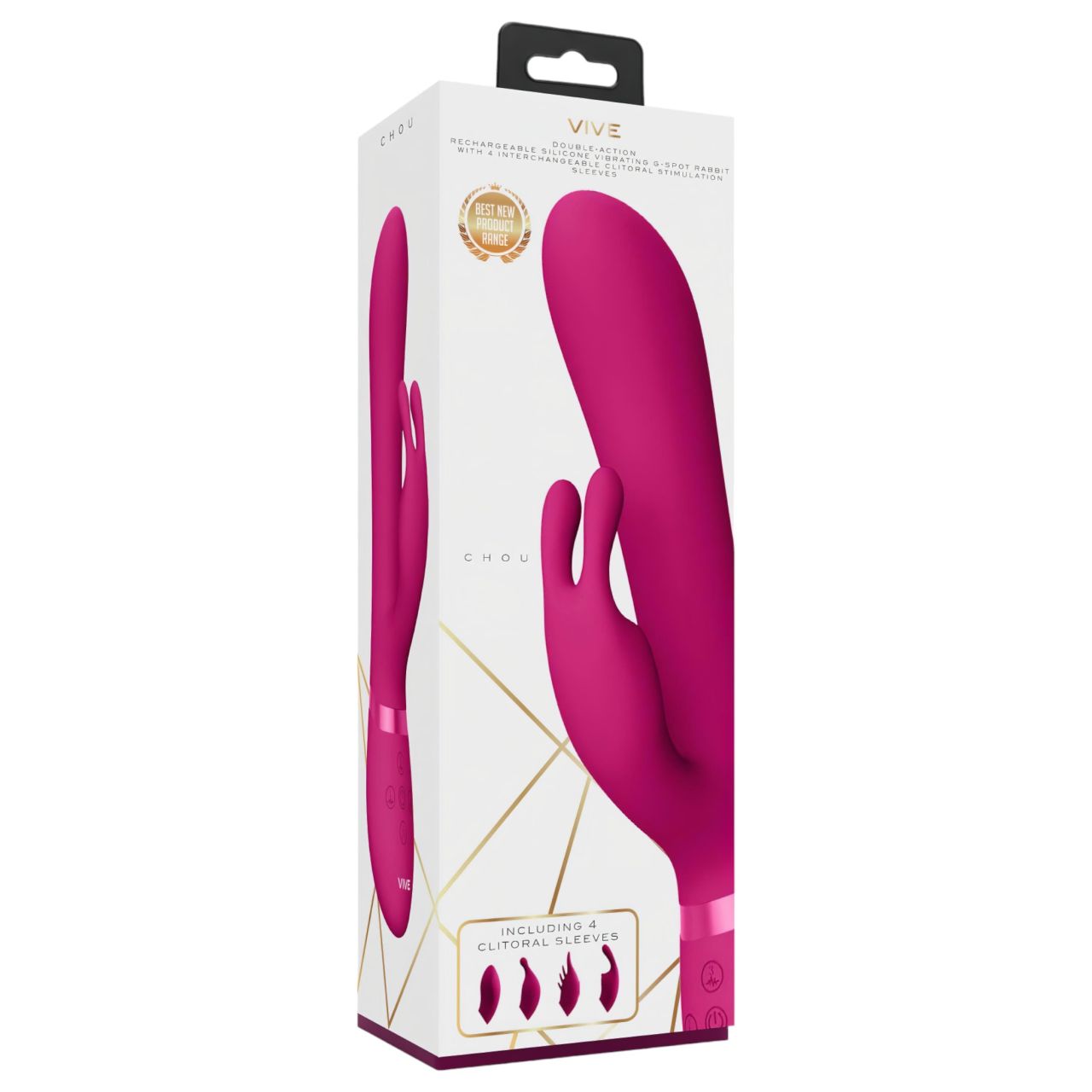 Vive Chou - akkus, cserélhető fejes csiklókaros vibrátor (pink) Vive Chou - akkus, cserélhető fejes csiklókaros vibrátor (pink)