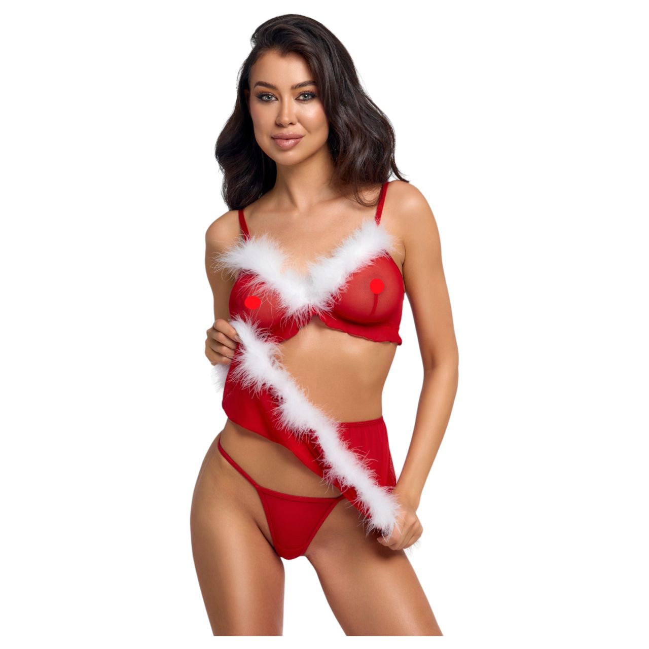 Cottelli - áttetsző mikulás szett (piros) Cottelli - áttetsző mikulás szett (piros)