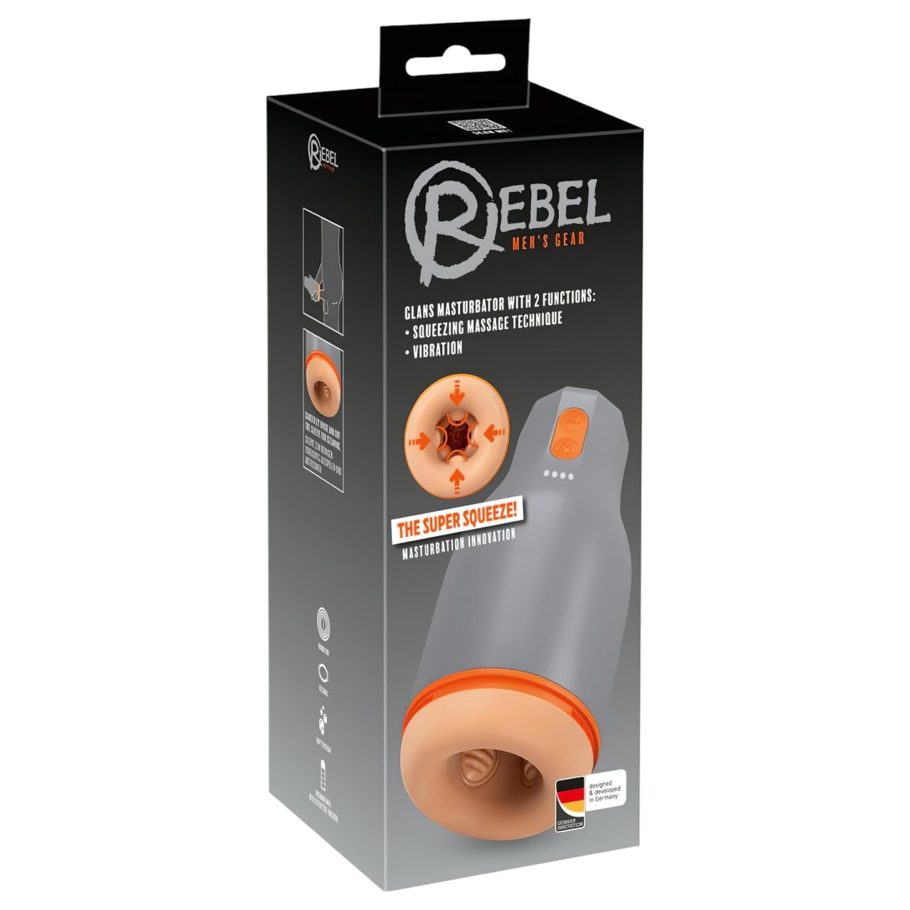 Rebel - vízálló szorító maszturbátor (natúr-szürke) Rebel - vízálló szorító maszturbátor (natúr-szürke)
