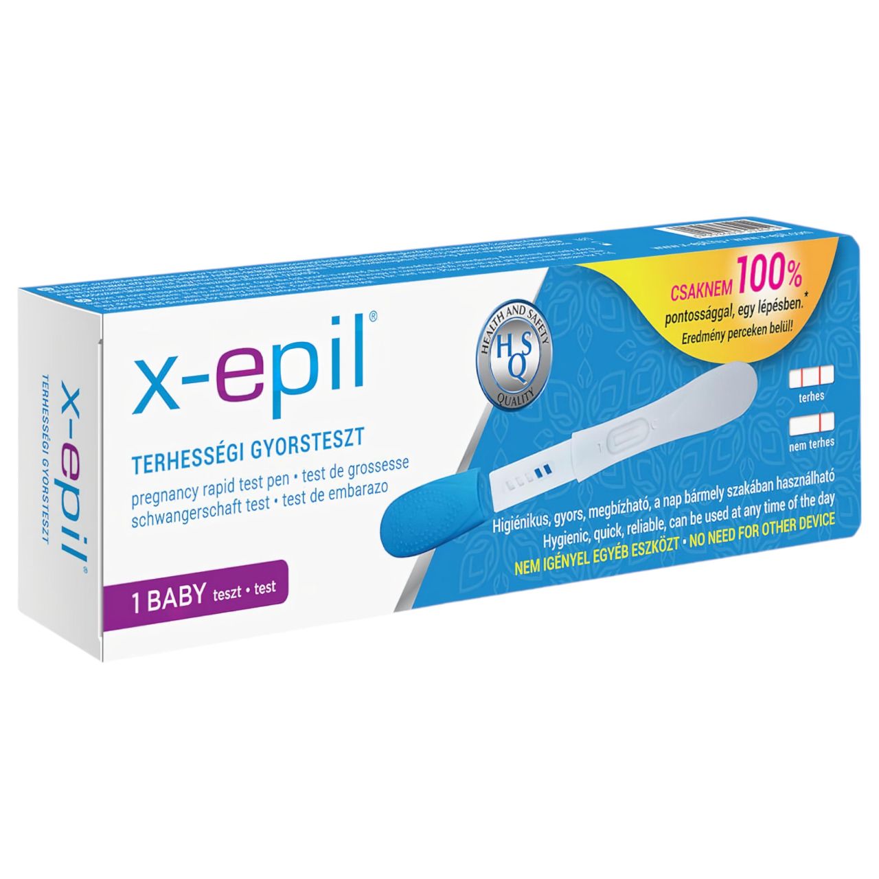 X-Epil - terhességi gyorsteszt toll (1db) X-Epil - terhességi gyorsteszt toll (1db)