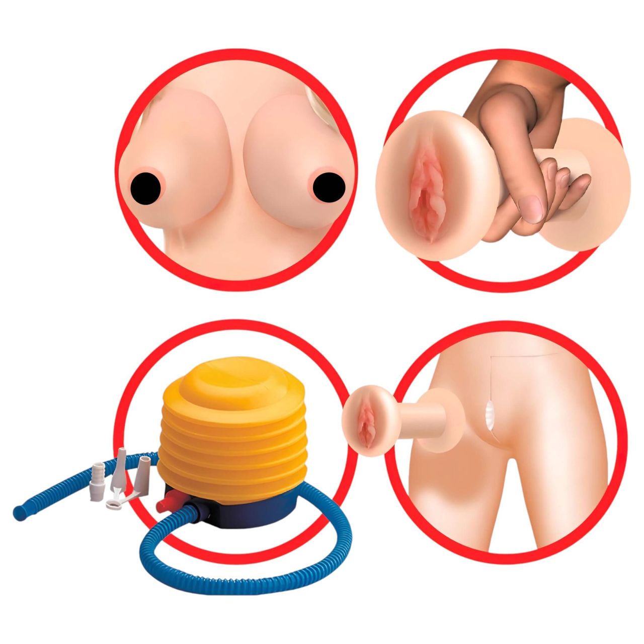 Pipedream Hannah Harper - életnagyságú guminő 3D arccal Pipedream Hannah Harper - életnagyságú guminő 3D arccal