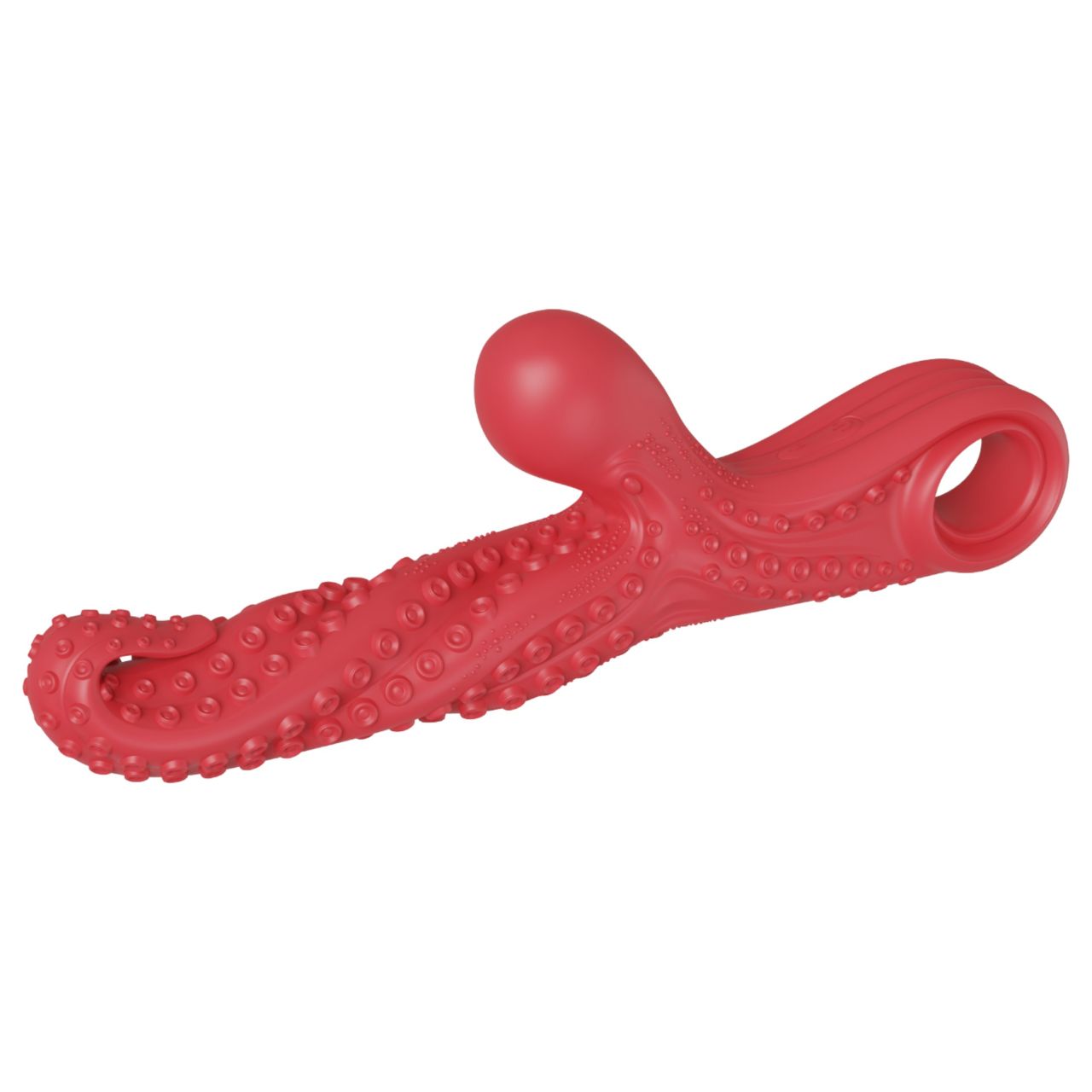 Monster Fuck - Csiklókaros polipkar vibrátor (piros)