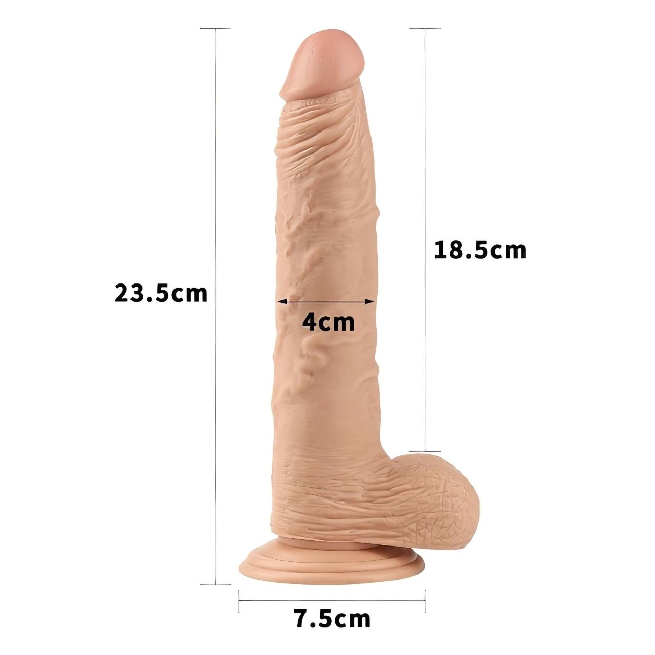 Lovetoy Real Extreme - tapadókorongos dildó - 24cm Lovetoy Real Extreme - tapadókorongos dildó - 24cm